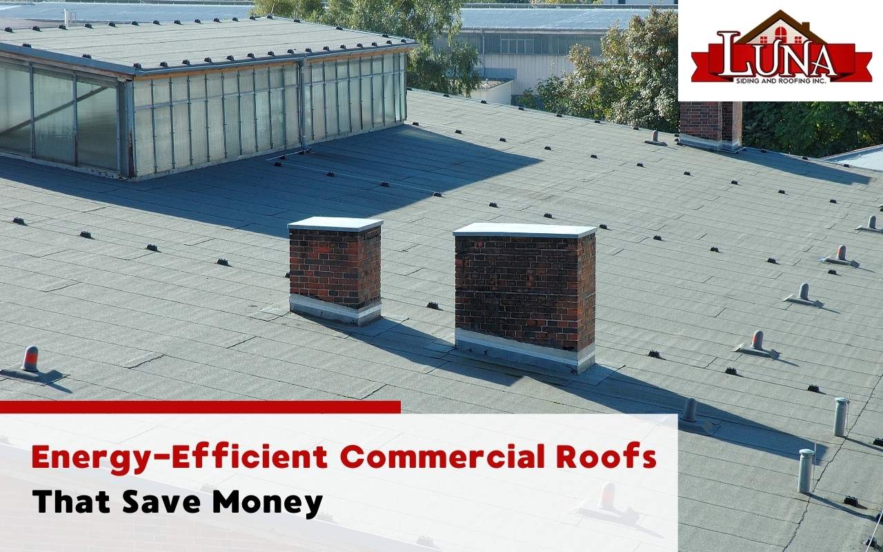 A reflective energy-efficient commercial roof reducing cooling costs.