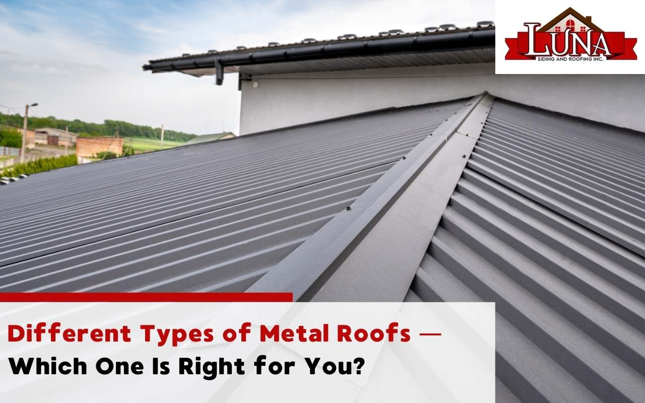 Residential home featuring gray metal shingles