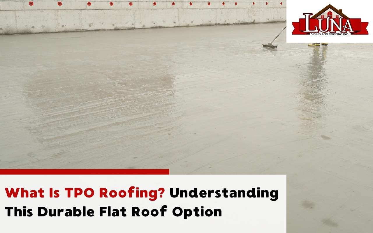 White TPO roof on a flat-roof commercial building
