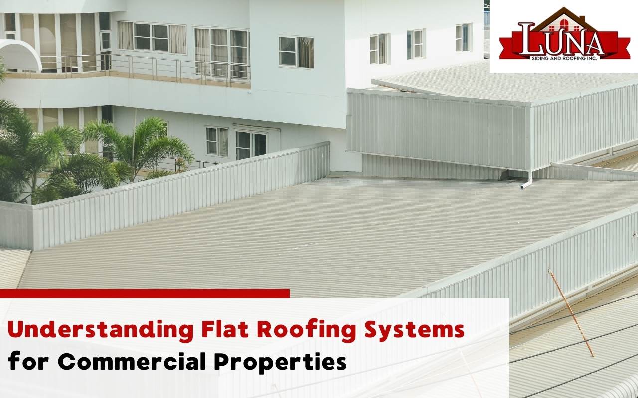 White TPO flat roof on a modern commercial building