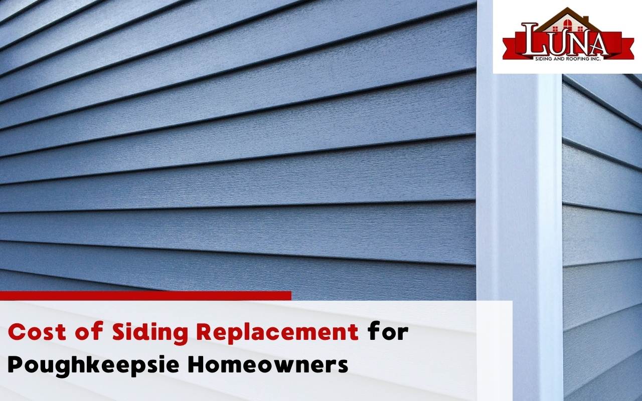 Professional siding replacement underway on a home in Poughkeepsie