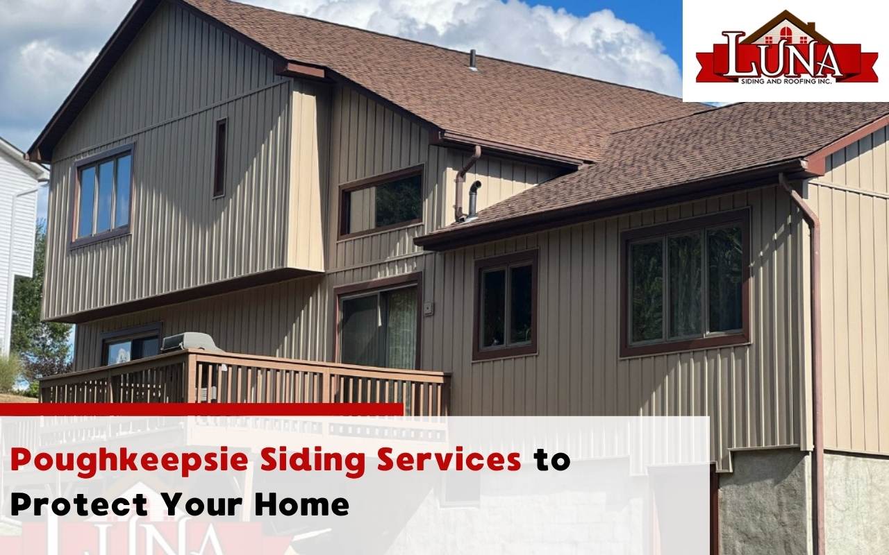 New siding being installed on a residential home in Poughkeepsie